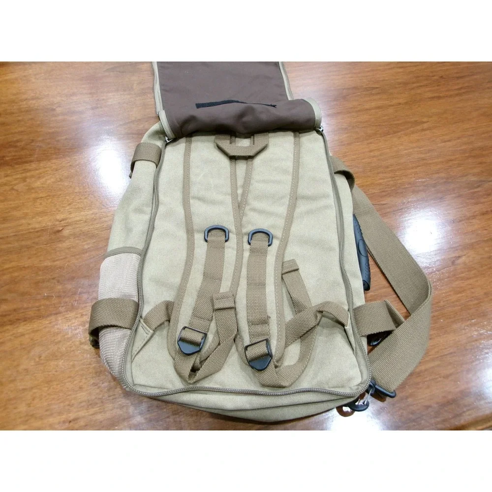 Kaka Convertible Laptop Backpack Messenger Bag Khaki Canvas‎ Tactical Travel Bag